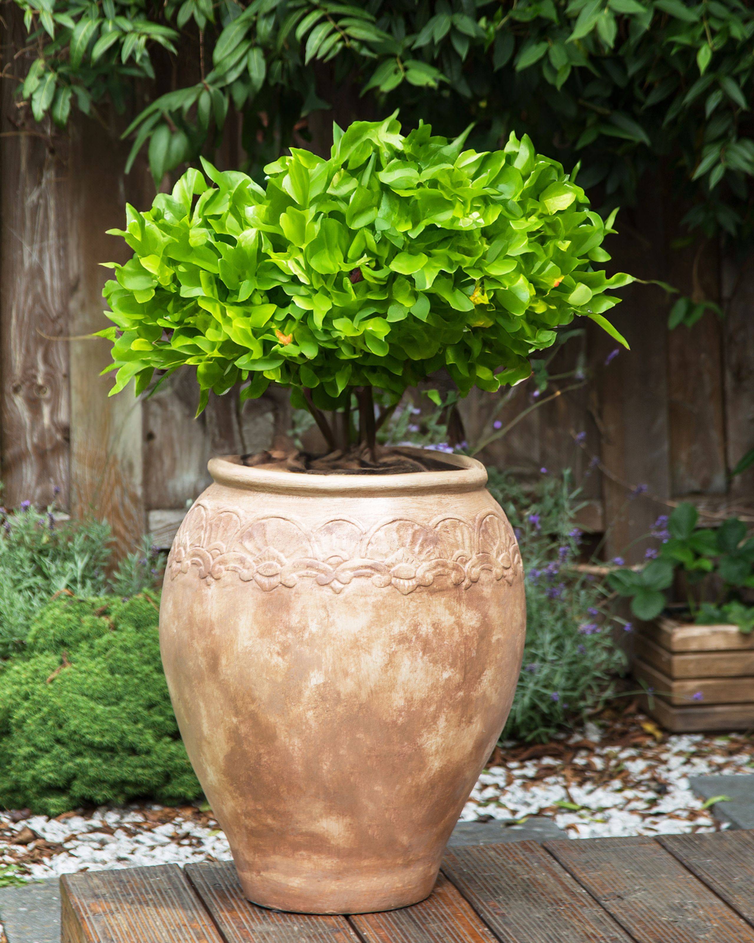 Beliani - Cache-pot d'extérieur Terre cuite Marron PYRUS - Beliani - Image 1