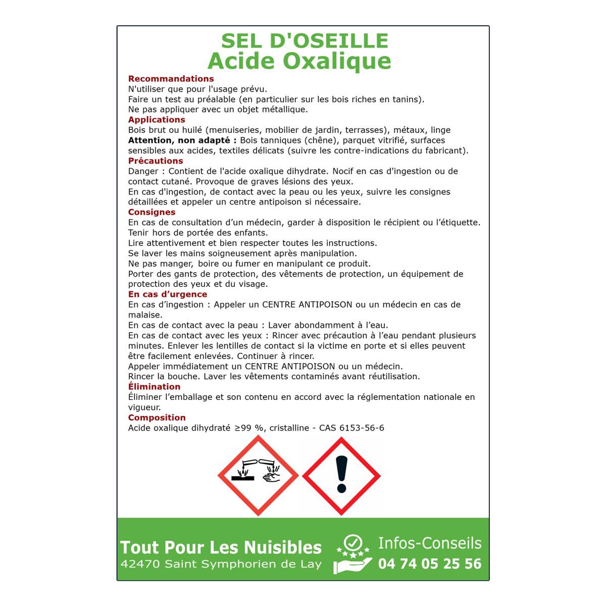 Sel d’Oseille 1 kg - Acide Oxalique 100% Naturel - Blanchir, Détacher, Rénover et Désoxyder - Image 4
