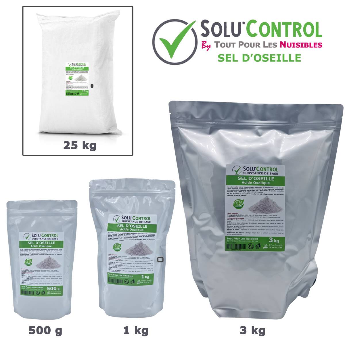 Sel d’Oseille 1 kg - Acide Oxalique 100% Naturel - Blanchir, Détacher, Rénover et Désoxyder - Image 5