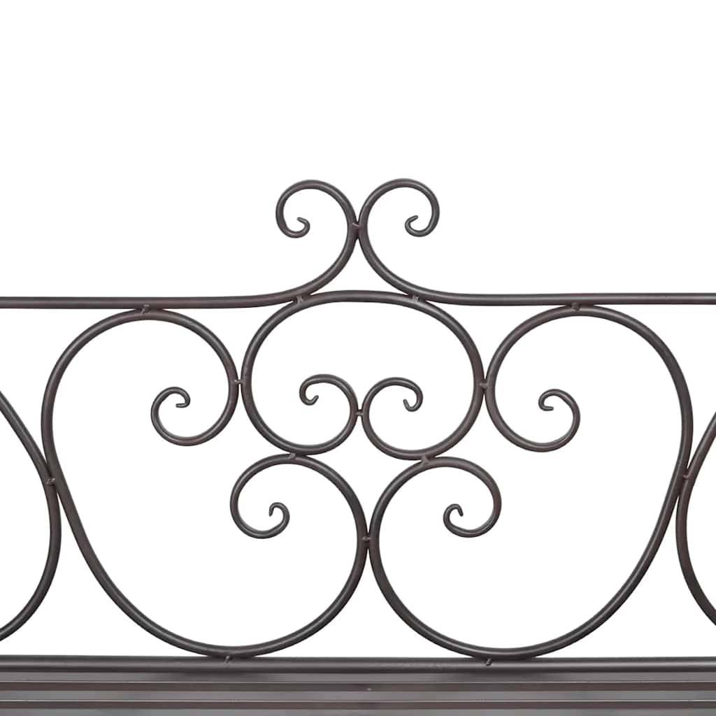 ComfortXL - Banc de Jardin Métal Résistant aux Intempéries Style Antique Marron 132 cm – ComfortXL Outdoor Living - Image 4