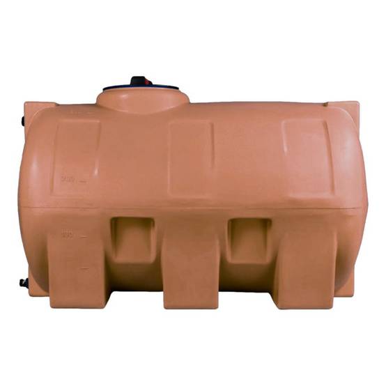 Cuve récupération eau de pluie 500L - Réservoir aérien horizontal Terracotta - Polyéthylène - ELBI CHO - Image 1