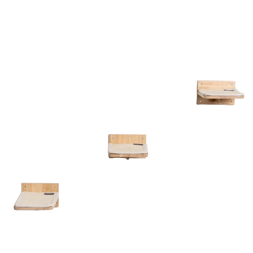 Rhr Concepts Bv - Meubles muraux escalade chat - Plateaux muraux - Lot de 3 (Beige) - RHR Concepts BV - Image 1