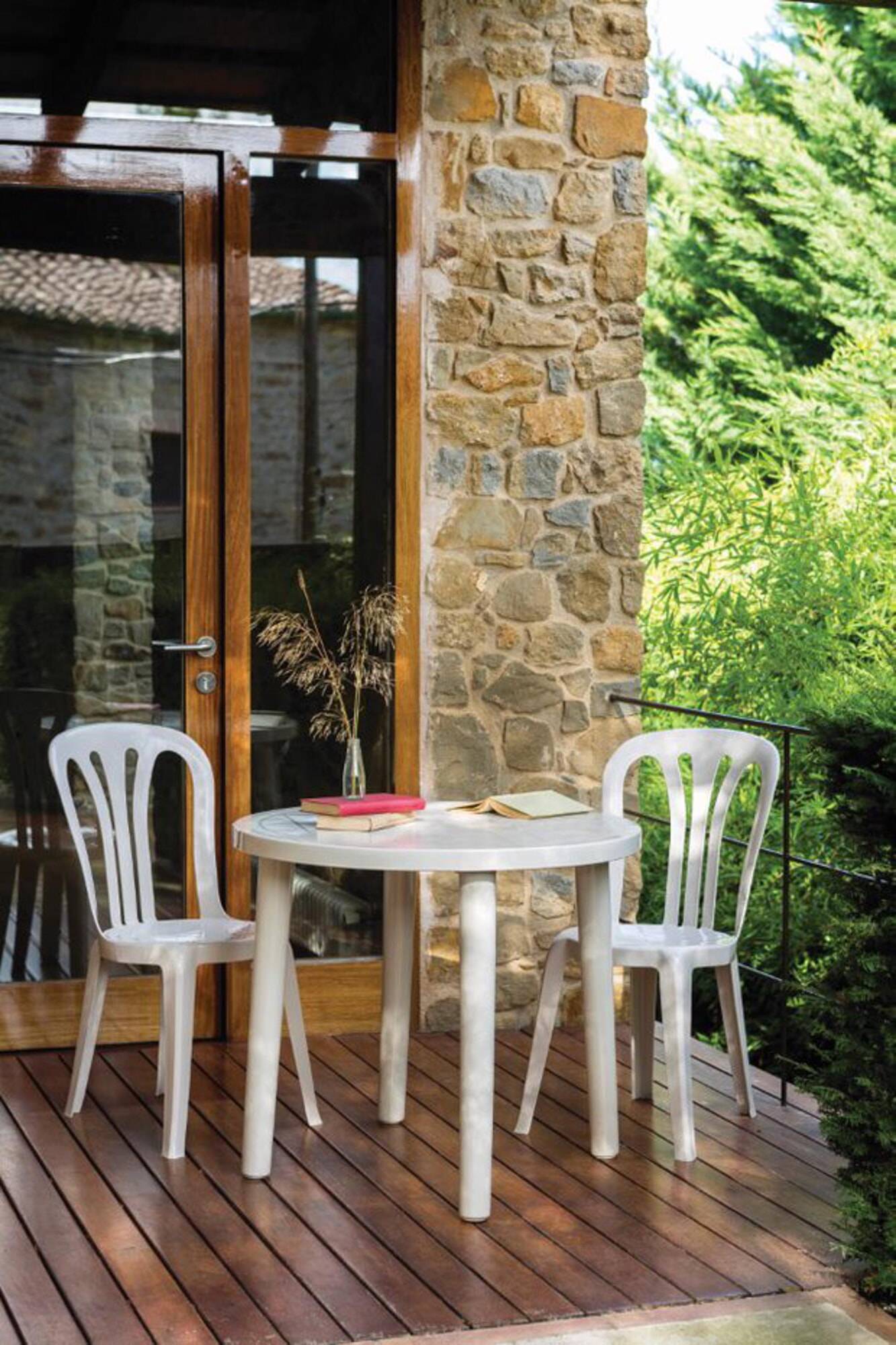 Table ronde extérieur Ø86 blanc OLOT garbar - Image 3