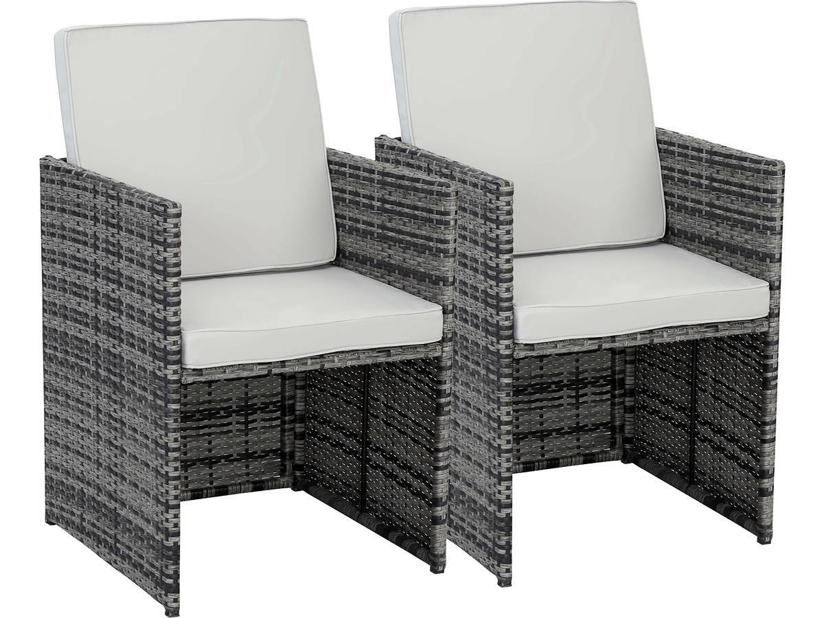 Habitat Et Jardin - Lot De 2 Fauteuils Chicago - "florida" - Gris -habitat Et Jardin - Image 1