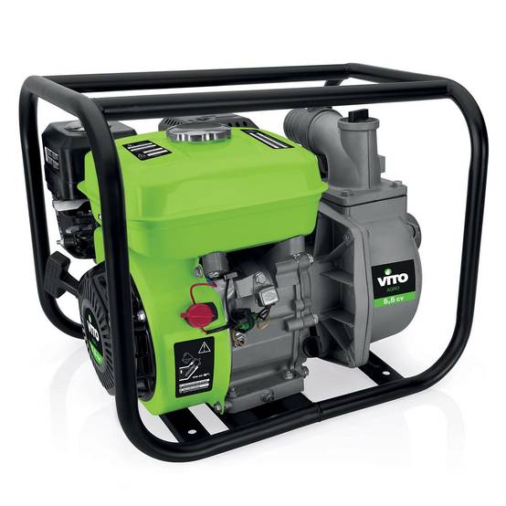 Pompe à eau thermique 5.5 CV 163 cm³ Motopompe Autonomie 3h Débit 30m³/h Raccord 50 mm VITO - Image 1