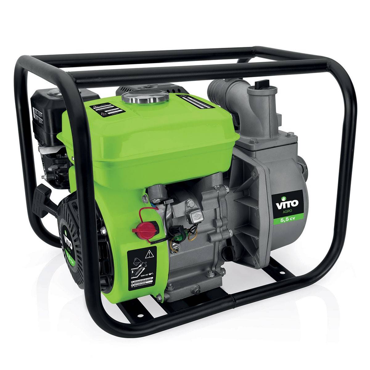 Pompe à eau thermique 5.5 CV 163 cm³ Motopompe Autonomie 3h Débit 30m³/h Raccord 50 mm VITO - Image 1