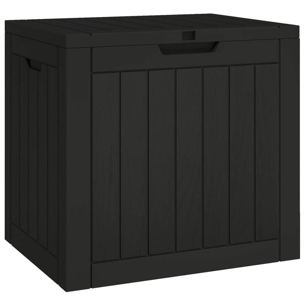 Boîte de stockage de jardin noir 55,5 x 43 x 53 cm polypropylène - Image 2