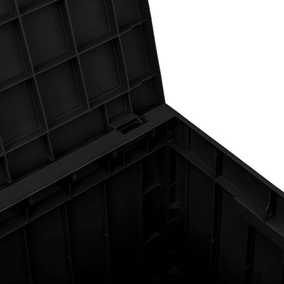 Boîte de stockage de jardin noir 55,5 x 43 x 53 cm polypropylène - Image 5