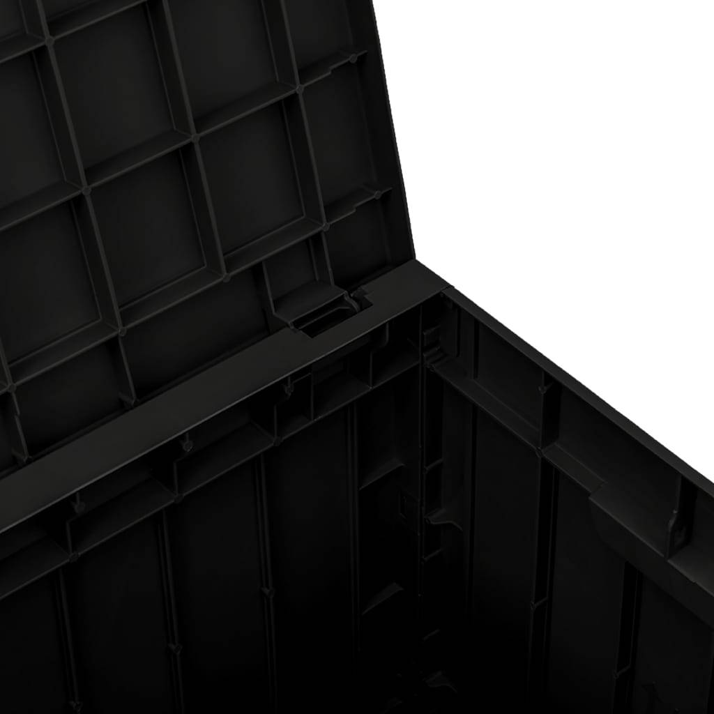 Boîte de stockage de jardin noir 55,5 x 43 x 53 cm polypropylène - Image 5