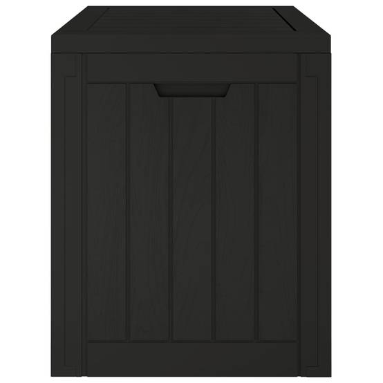 Boîte de stockage de jardin noir 55,5 x 43 x 53 cm polypropylène - Image 4