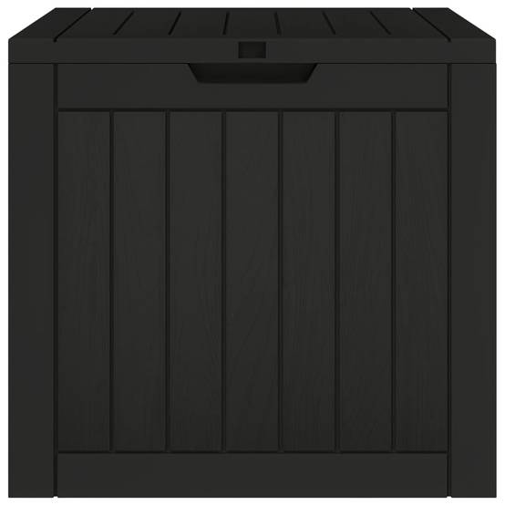 Boîte de stockage de jardin noir 55,5 x 43 x 53 cm polypropylène - Image 3