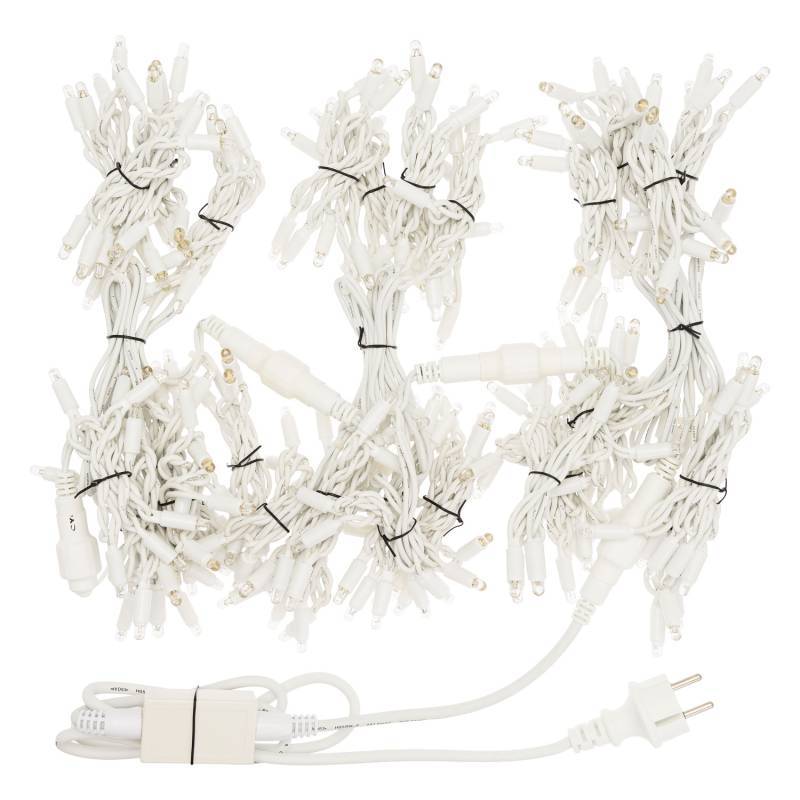 Lotti - Guirlande stalactite 3M H90cm 228 LED blanc chaud scintillant câble blanc IP67 raccordable professionnel 230V extérieur Lotti - Image 4