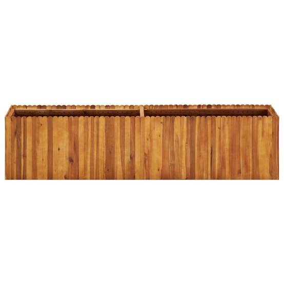 Carré potager surélevé bois d'acacia pour jardin et terrasse 200x30x50 cm – ComfortXL Outdoor Living - Image 2