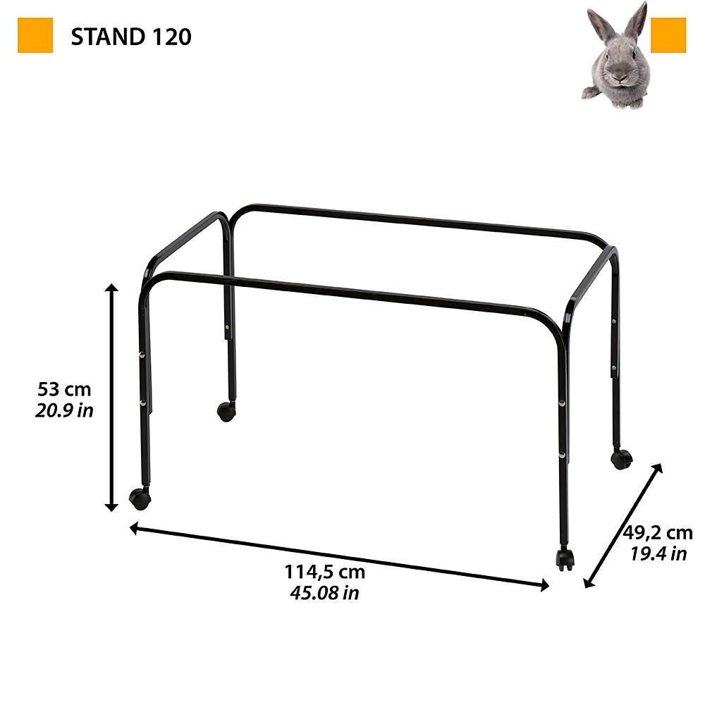 Ferplast - Support en Métal STAND 120 avec Roues pour Cages pour Lapins, Hamsters et Cochons D'Inde - Image 2