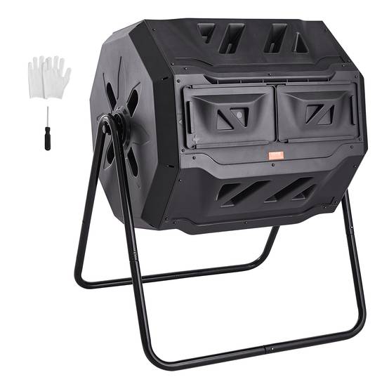 Vevor - VEVOR Composteur jardin rotatif 162,7 L, double chambre. Sans BPA, pour déchets organiques. - Image 1