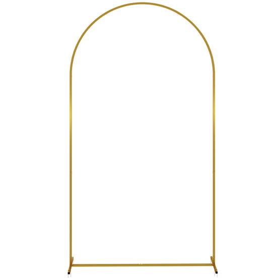 Outsunny - Support d'arche de fond - arche de floraux 2,2 m - pour mariage, fête d'anniversaire, fête prénatale - en métal - doré - Outsunny - Image 1