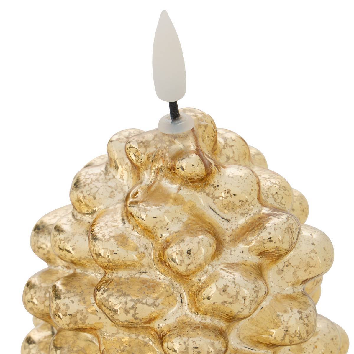 Feeric Christmas - Bougie LED en verre pomme de pin H. 15 cm - Feeric Lights & Christmas - Image 4