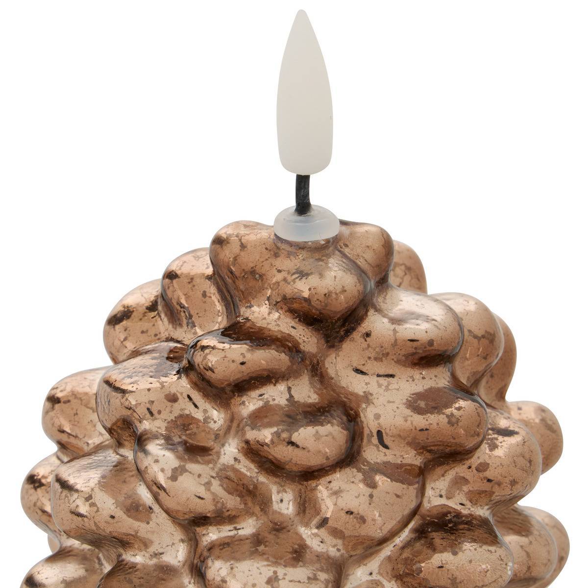 Feeric Christmas - Bougie LED en verre pomme de pin H. 15 cm - Feeric Lights & Christmas - Image 3