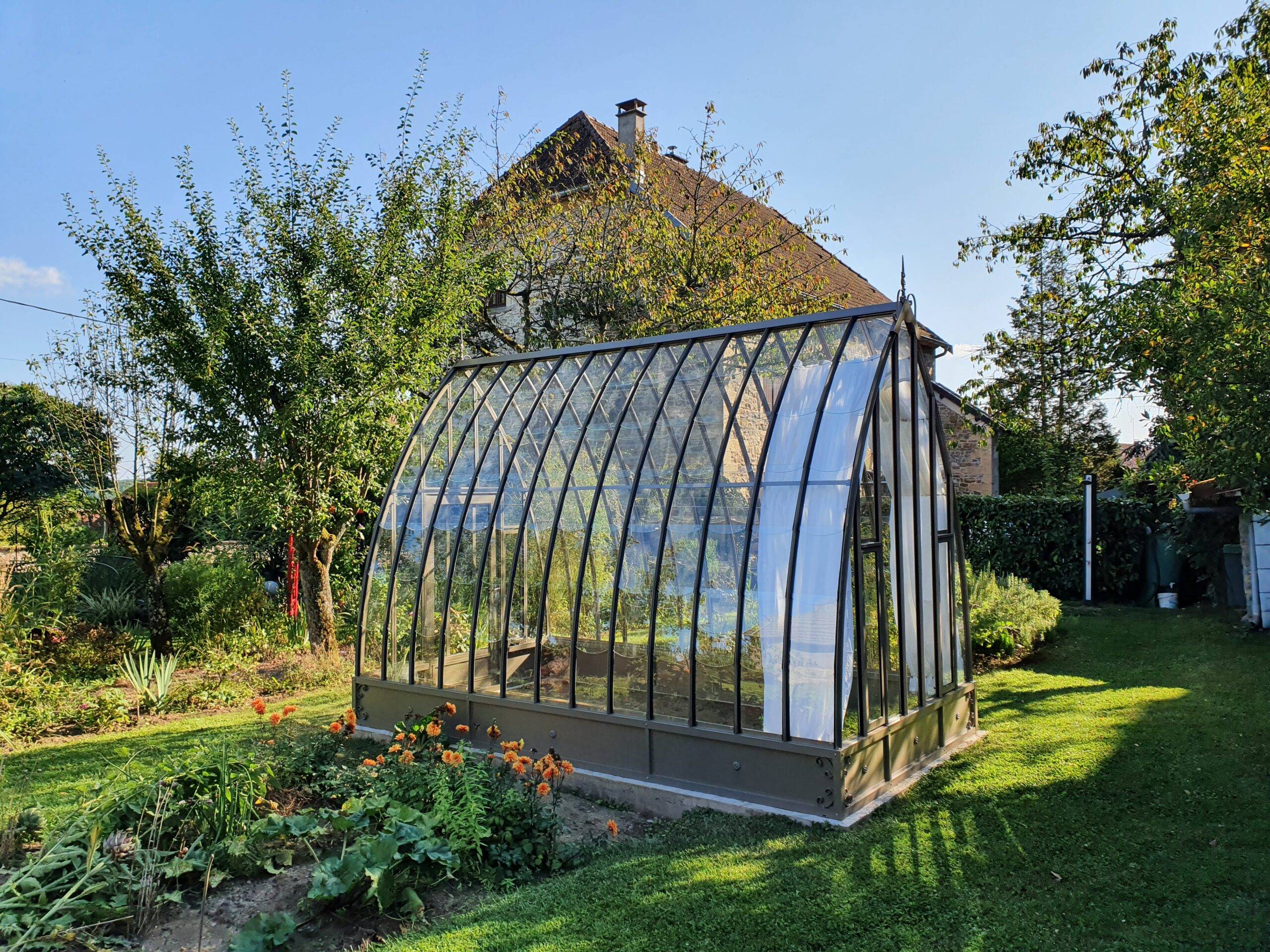 Serre en tuile de verre à l'ancienne - Louise Soubassement - Aluminium - 16m² - mars rouille - L'atelier Des Serres - Image 5