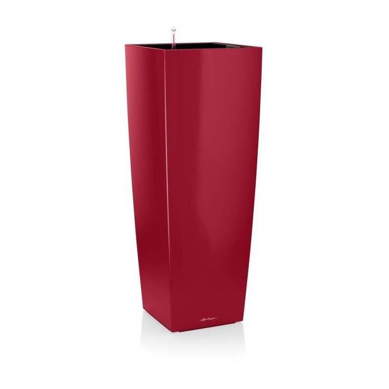 Lechuza - Pot De Fleur Lechuza Cubico Alto Premium 40 - Kit Complet, Rouge Scarlet Brillant - Image 1