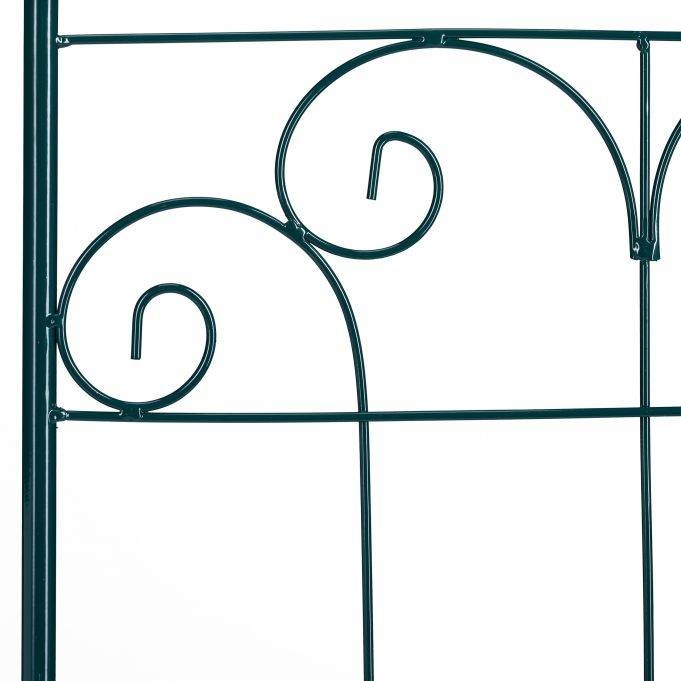 Treillis clôture plante grimpante arche jardin fer set de 2 vert - Image 4