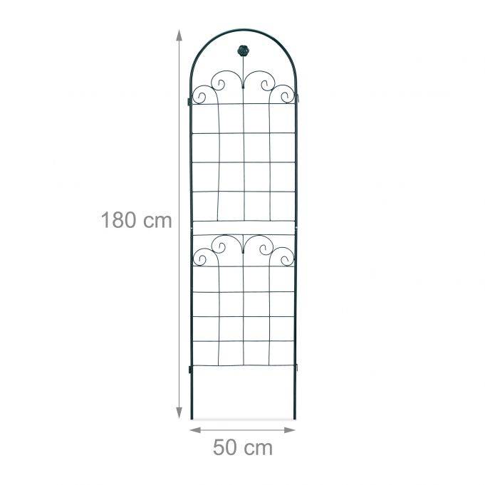 Treillis clôture plante grimpante arche jardin fer set de 2 vert - Image 2