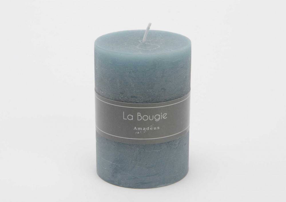 Amadeus - Bougie petit cylindre 7 x 10 cm bleu (lot de 6) - Image 1
