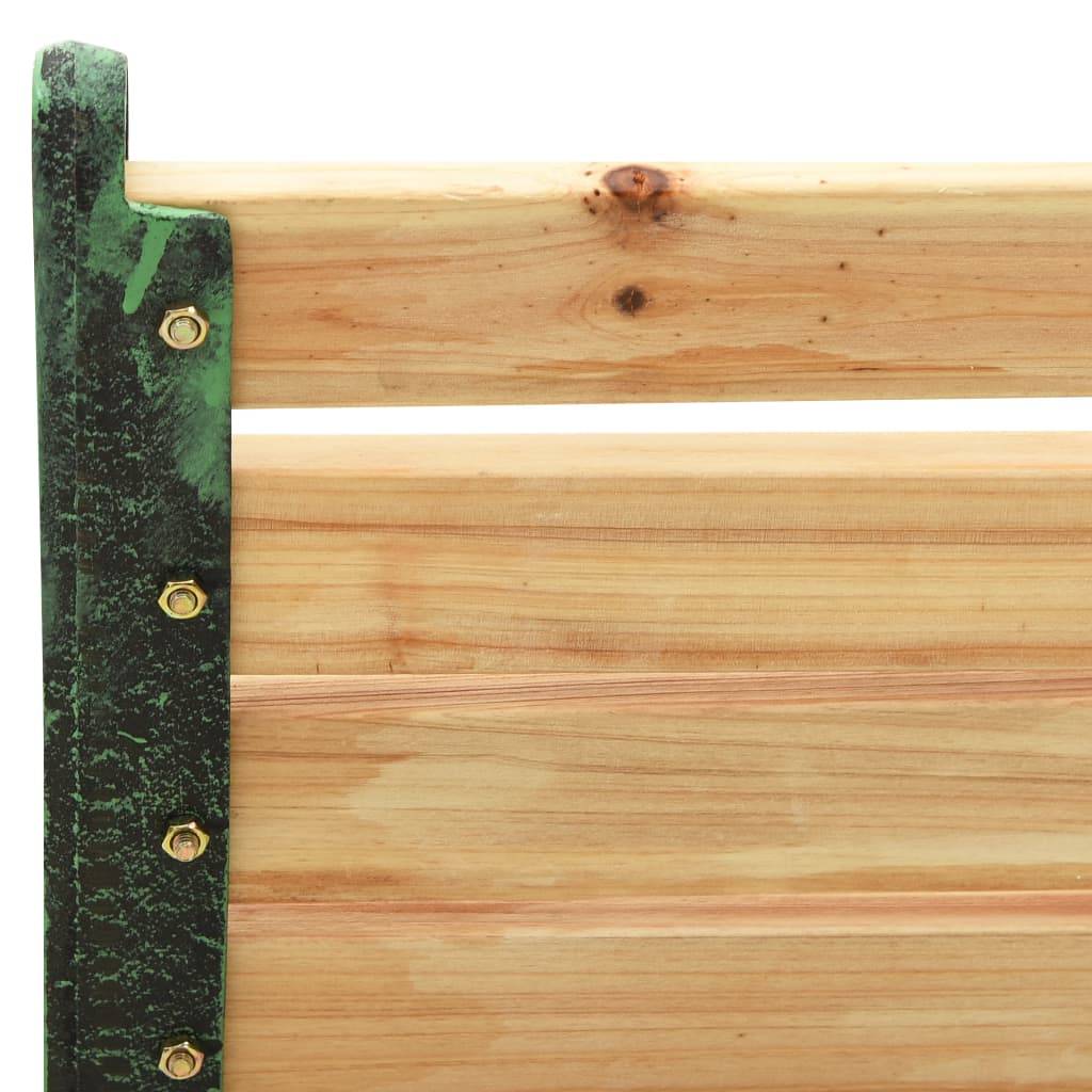 Helloshop26 - Banc de jardin meuble de patio d'extérieur terrasse 116 cm fonte et bois massif de sapin - Image 5