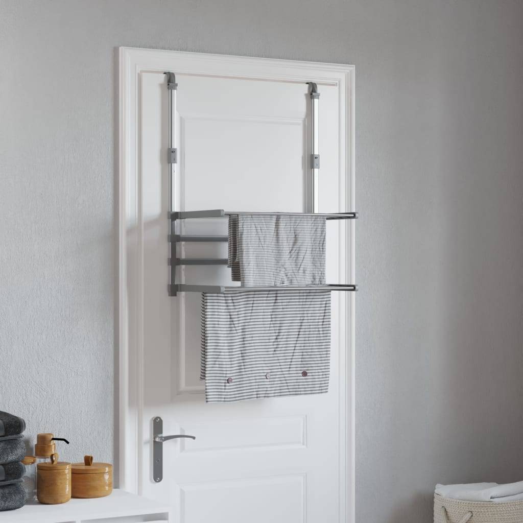 Autre - Séchoir à linge pour balcon 54x25x42 cm aluminium - Image 1