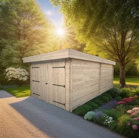 Garage en bois 17.35 m² toit plat - Image 3