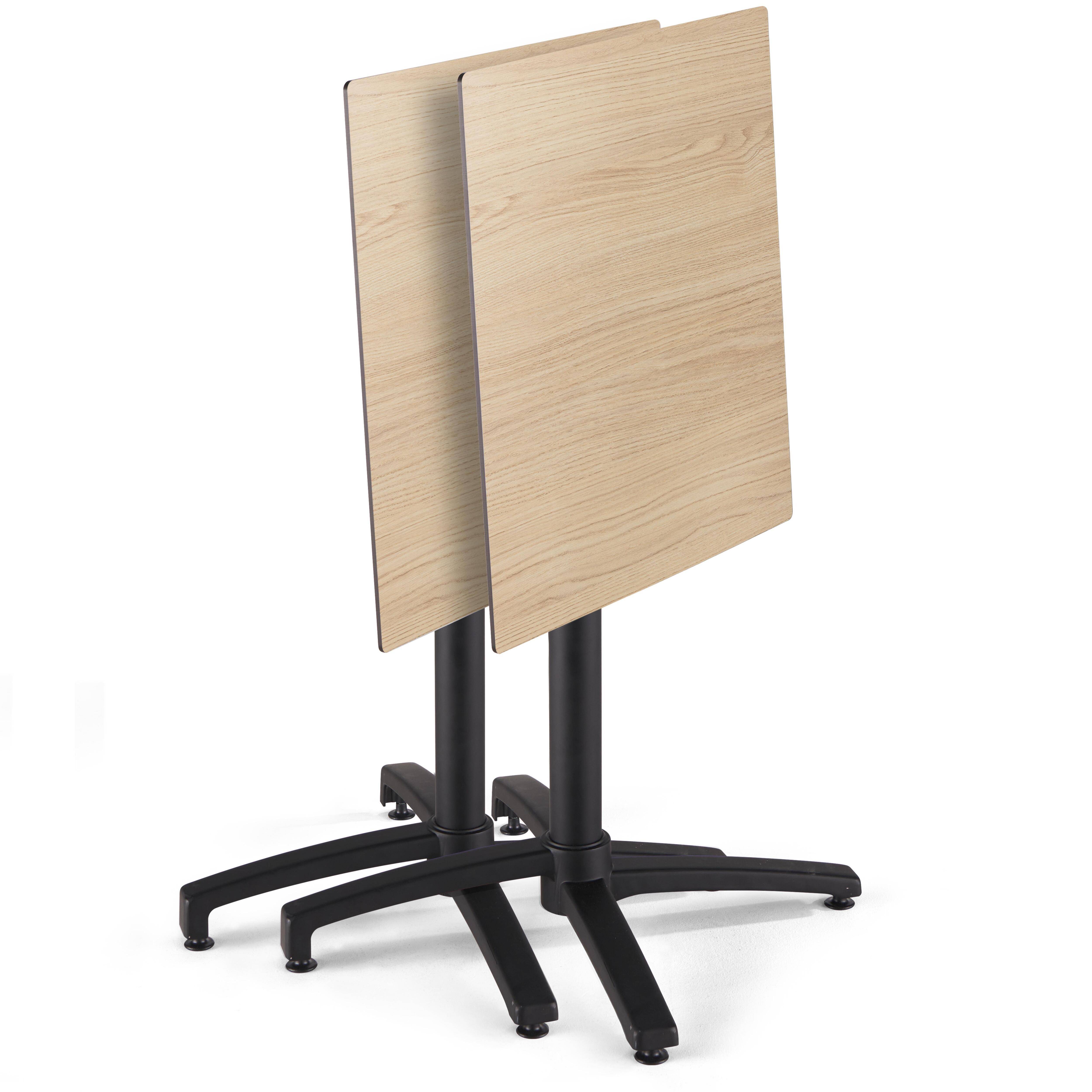 Oviala - Ensemble table de terrasse stratifié chene et 4 fauteuils taupe - Oviala - Image 5