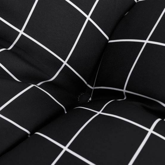 PANGIVO - Coussins de chaise à dossier bas polyester noir à carreaux 100 x 50 x 7 cm, poids:9.2kg - PANGIVO - Image 8