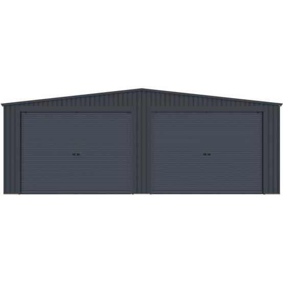 X-Metal - Garage double 32,67 m² acier galvanisé anthracite 2 portes enroulables X-Metal - Image 2