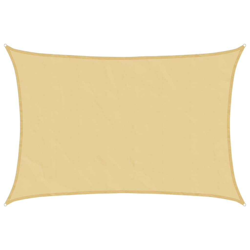 Voile d'ombrage - Voile solaire sable 5x4 m 100 % polyester oxford - Image 1
