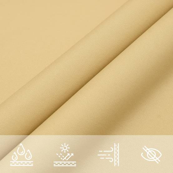 Voile d'ombrage - Voile solaire sable 5x4 m 100 % polyester oxford - Image 8