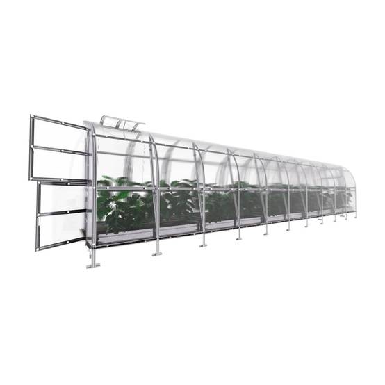 Serre KLASIKA SLIM 2 x 10 m (20 m²) , 6 mm avec revêtement en polycarbonate - Image 3