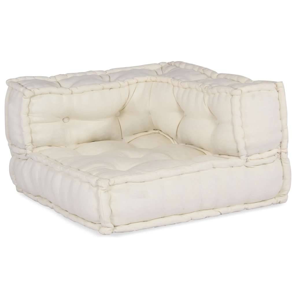 Canapé modulaire tissu coton crème 70 x 70 x 54 cm, poids:13.95kg - PANGIVO - Image 7