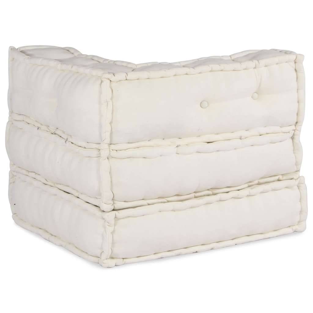 Canapé modulaire tissu coton crème 70 x 70 x 54 cm, poids:13.95kg - PANGIVO - Image 9