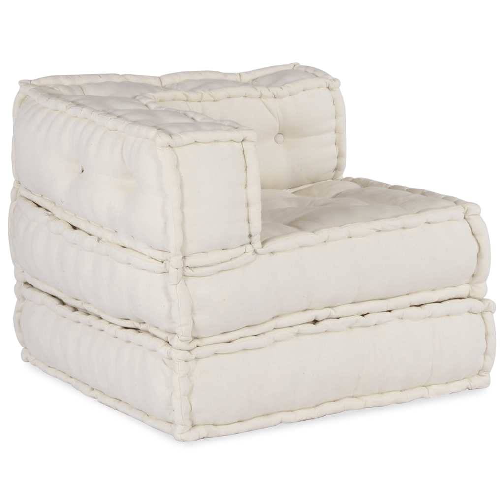 Canapé modulaire tissu coton crème 70 x 70 x 54 cm, poids:13.95kg - PANGIVO - Image 5