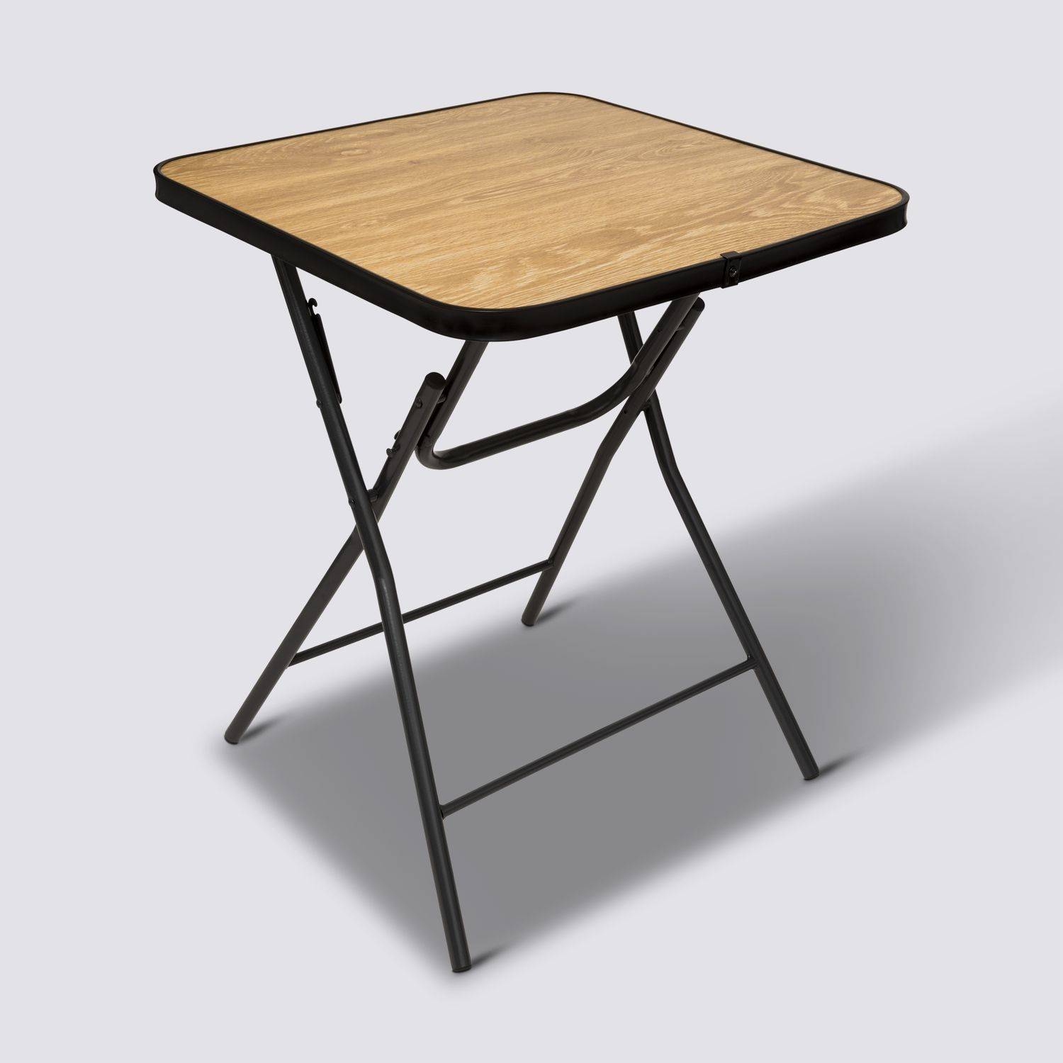 Table pliante renforcée en bois et métal FOLDA - Beige et noir - Five ...