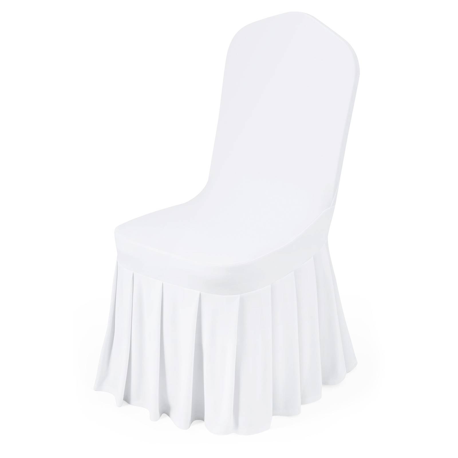 VEVOR Housse de chaise pliante en élasthanne extensible fête 30 pcs blanc ivoire