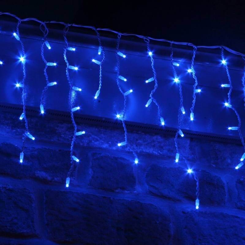 Lotti - Guirlande stalactite 3M H 50CM 114 LED bleue flash raccordable 230V IP67 Lotti - Image 1
