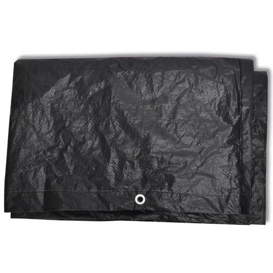 Lot de 2 Bâches de Protection Jardin PE Anti-UV pour Ensemble Repas Extérieur Noir 122x112x98 cm – ComfortXL Outdoor Living - Image 5