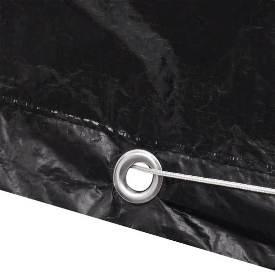 Lot de 2 Bâches de Protection Jardin PE Anti-UV pour Ensemble Repas Extérieur Noir 122x112x98 cm – ComfortXL Outdoor Living - Image 6