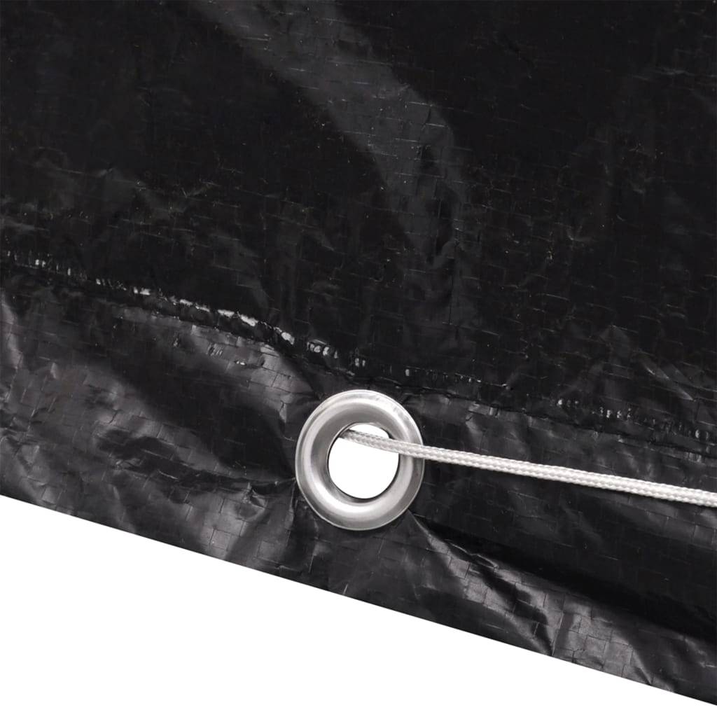 Lot de 2 Bâches de Protection Jardin PE Anti-UV pour Ensemble Repas Extérieur Noir 122x112x98 cm – ComfortXL Outdoor Living - Image 6