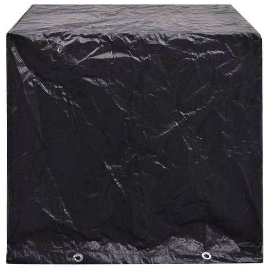 Lot de 2 Bâches de Protection Jardin PE Anti-UV pour Ensemble Repas Extérieur Noir 122x112x98 cm – ComfortXL Outdoor Living - Image 4