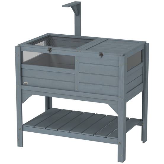 Enclos pour tortues sur pieds bois de sapin naturel 84 x 51 x 103 cm - PANGIVO - Image 2
