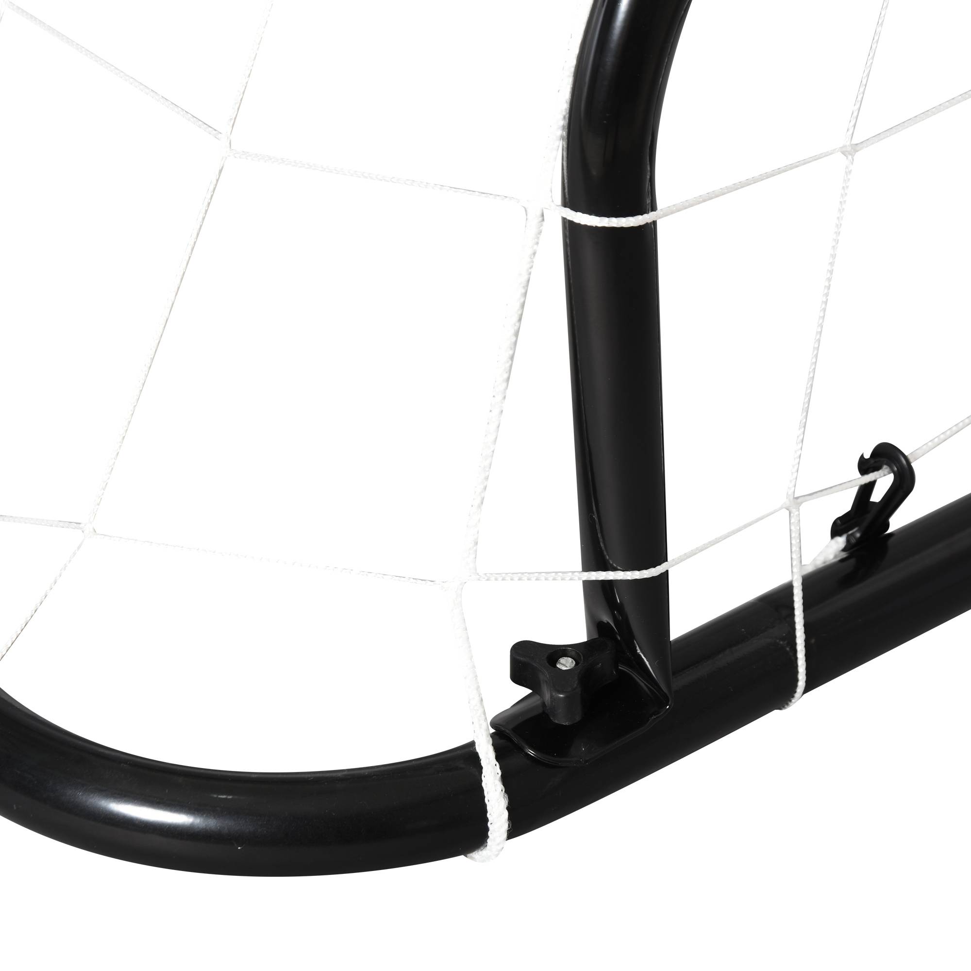 Homcom - But de football - cage de foot - but d'entrainement dim. 203L x 81l x 120H cm - châssis métal époxy filet polyester - piquets inclus - noir - HOMCOM - Image 8