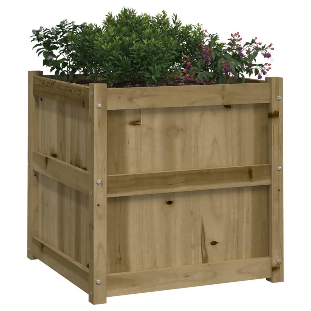 Maison Chic - Jardinière d'extérieur - Pot De Fleurs 60x60x60 cm bois de pin imprégné - Image 4