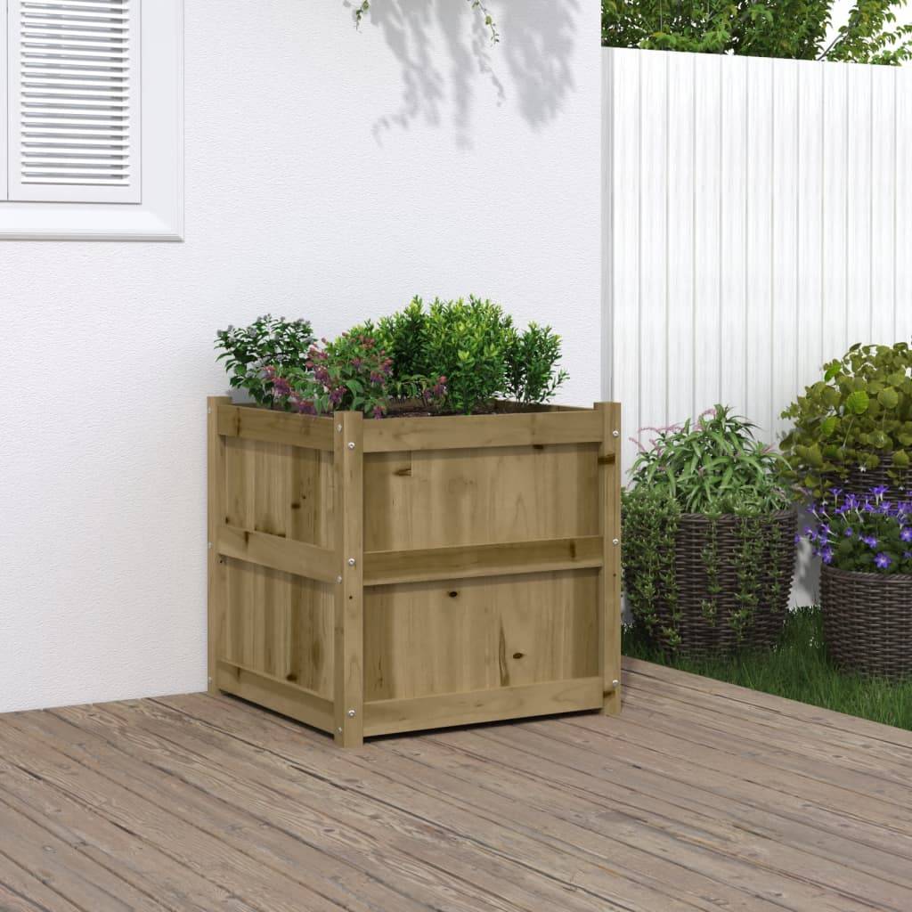 Maison Chic - Jardinière d'extérieur - Pot De Fleurs 60x60x60 cm bois de pin imprégné - Image 2